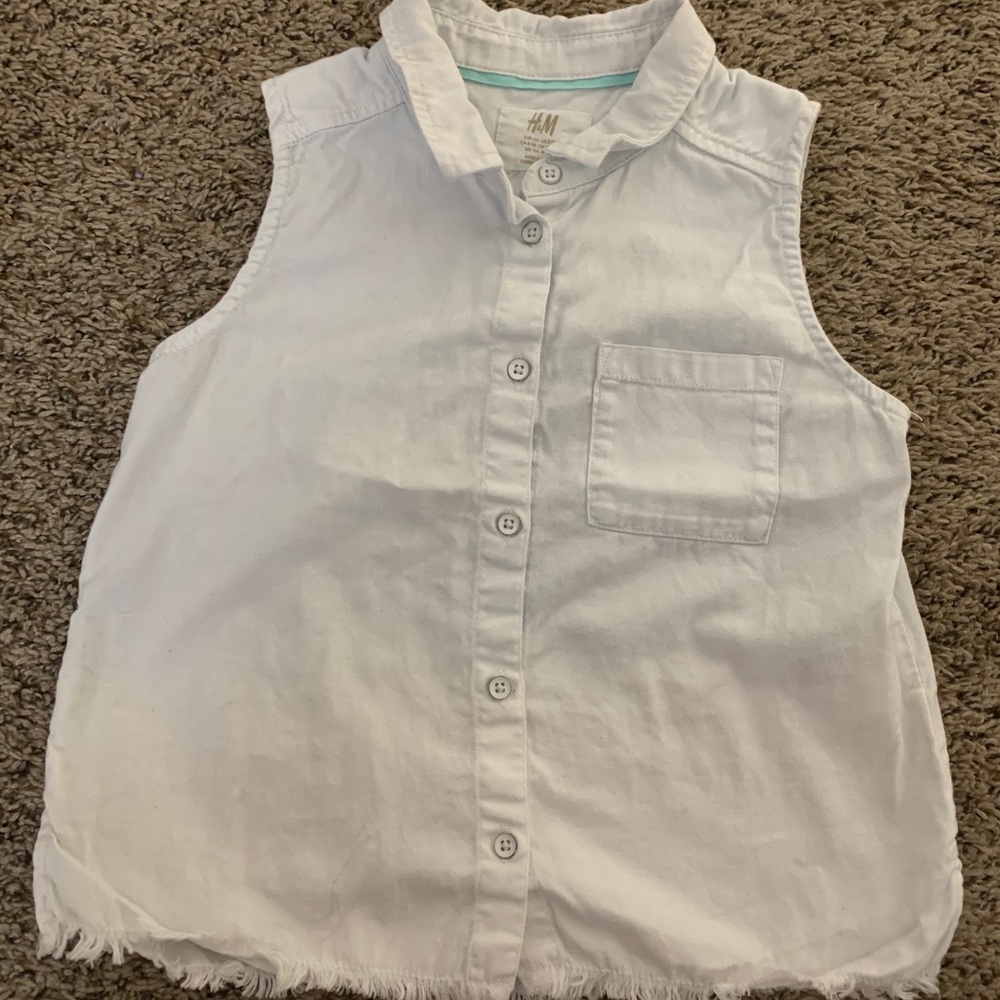 3/$15 H&M Jean sleeveless shirt chambray tank for girls